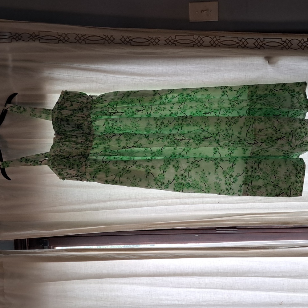 J. Crew Green Patterned Dress